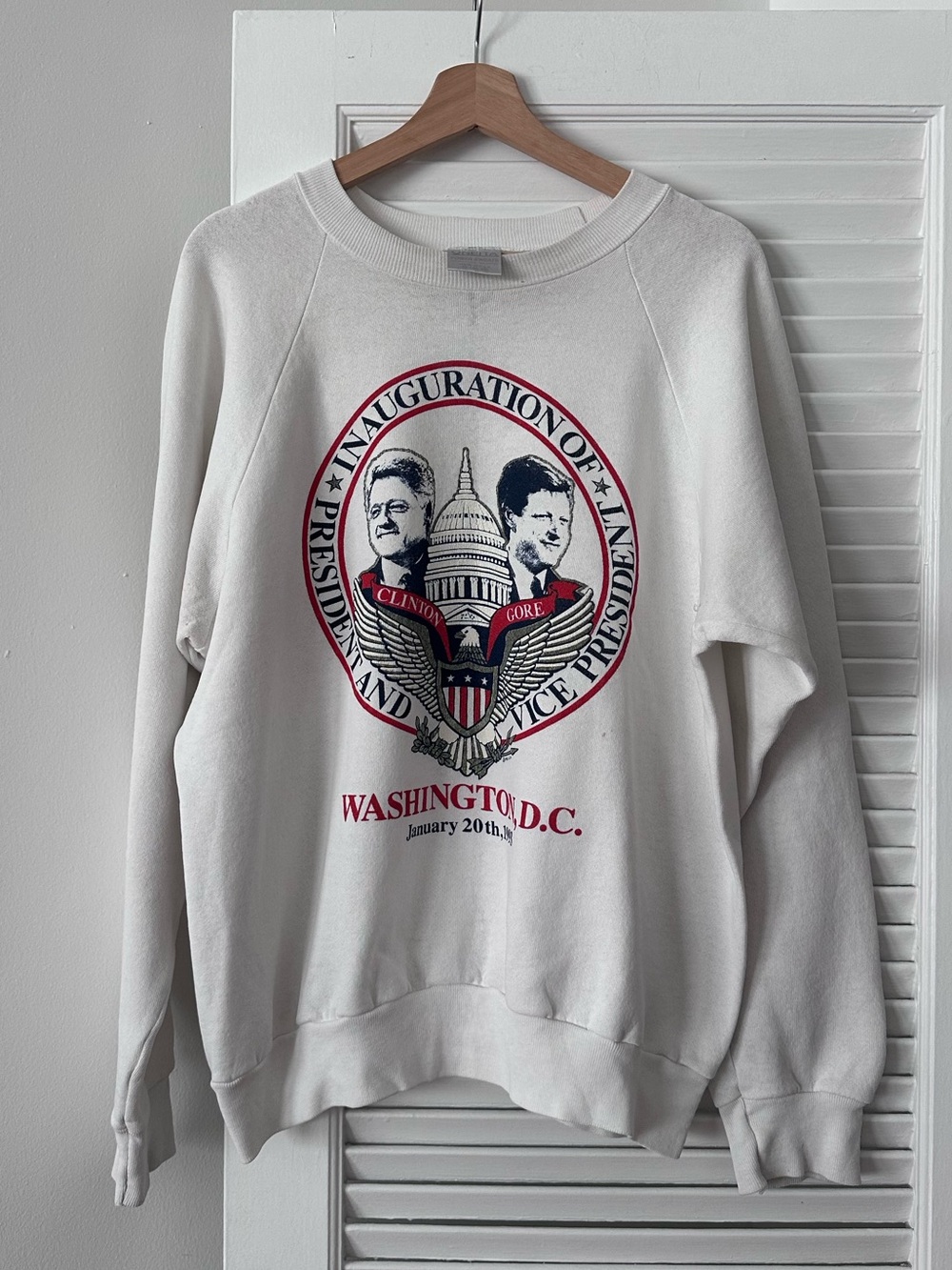 Vintage 1993 Clinton/Gore Presidential Inauguration Crewneck | XL